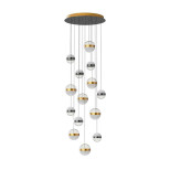 5037/132L L-VISION ODL24 511 ант.бронза/никель/прозрачн/молочный/металл/акрил Люстра каскадная LED132W 4000K 6600лм RONI