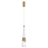 5043/12L L-VISION ODL24 435 глянц.золото/прозрачный/металл/стекло Подвес LED 12W 3000K 1334Лм LUMP