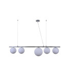 Подвесная люстра Lumina Deco Baristica LDP 6012-5 CHR+WT Подвесная люстра Lumina Deco Baristica LDP 6012-5 CHR+WT