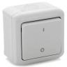 Выключатель одноклавишный Legrand Quteo двухполюсный, серый IP44 782339