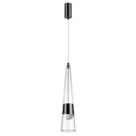 5044/12L L-VISION ODL24 435 глянц.темн.хром/прозрачный/металл/стекло Подвес LED 12W 3000K 1334Лм LUMP