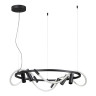 4391/55L HIGHTECH ODL24 261 черный/металл/канат Подвесной св-к с раздельн. вкл IP20 LED 50W 2020Лм 4000K CORDA