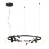 4391/55L HIGHTECH ODL24 261 черный/металл/канат Подвесной св-к с раздельн. вкл IP20 LED 50W 2020Лм 4000K CORDA