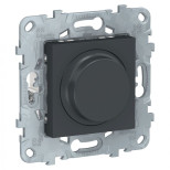Светорегулятор поворотный Schneider Electric Unica New 5-200 Вт, антрацит