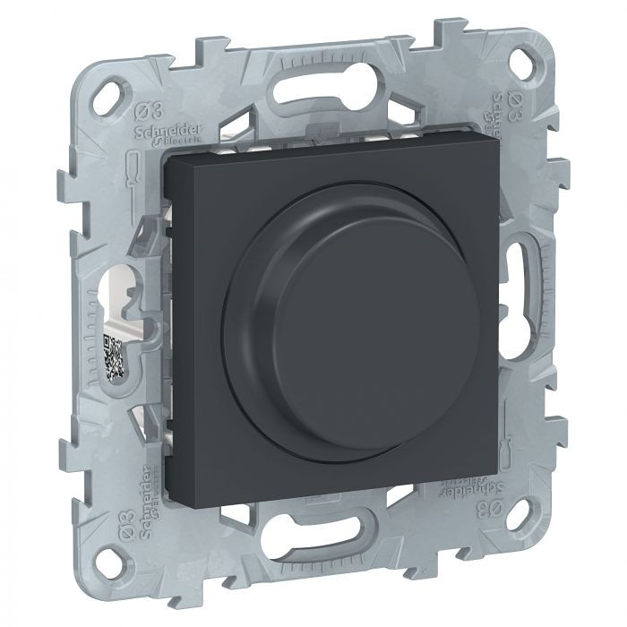 Светорегулятор поворотный Schneider Electric Unica New 5-200 Вт, антрацит