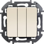 Выключатель трехклавишный Legrand Inspiria слоновая кость, 673641