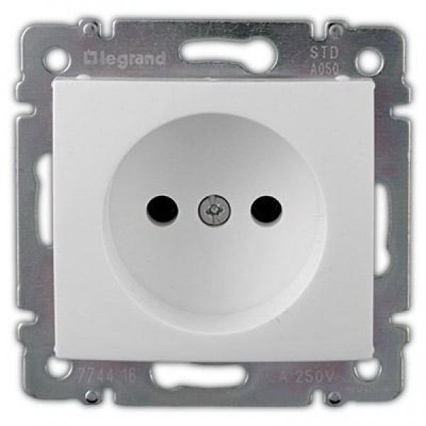 Розетка силовая Legrand Valena Classic 2K на винтах, белая 774416