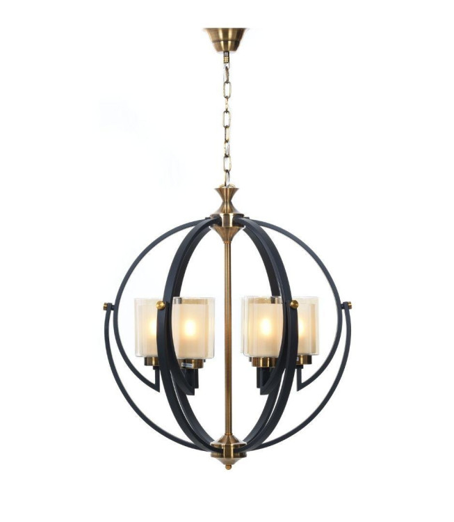 Подвесная люстра Lumina Deco Bergen LDP 1232-6 BK+MD Подвесная люстра Lumina Deco Bergen LDP 1232-6 BK+MD