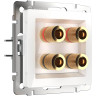 Акустическая розетка Werkel х4 белая WL01-AUDIOx4 4690389059155