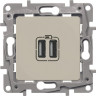 Зарядное устройство Legrand Etika слоновая кость 672394