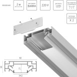 Профиль встраиваемый в натяжной потолок под LED ленту до 30мм либо под трек Barra (1упаковка=6шт) Barra Base Lightstar 502420-6AI