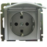 Розетка силовая Legrand Valena Classic 2K+3 с крышкой, на винтах, алюминий 770122