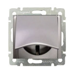 Розетка силовая Legrand Valena Classic 2K+3 с крышкой, на винтах, алюминий 770122