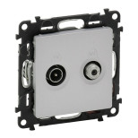 Розетка TV-SAT Legrand Valena Life оконечная 10 дБ, алюминий 753662
