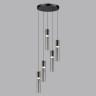 5058/25L PENDANT ODL24 461 черный/дымчатый/металл/стекло Люстра каскадная LED 5*5W 3000K SCROW