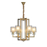 Подвесная люстра Lumina Deco Manhattan LDP 8012-6 F.GD Подвесная люстра Lumina Deco Manhattan LDP 8012-6 F.GD