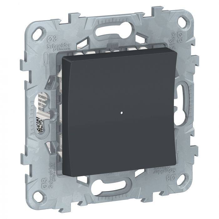 Светорегулятор кнопочный Schneider Electric Unica New 7-200 Вт, антрацит