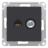 Розетка TV+RJ-45 Schneider Electric Atlas Design карбон