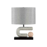 5410/1TA MODERN ODL_EX23 169 черный матов./серый металл/полирезин/ткань Настольная лампа E27 1*60W BAGEL