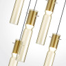 5058/25LA PENDANT ODL24 461 золотой/янтарный/металл/стекло Люстра каскадная LED 5*5W 3000K SCROW