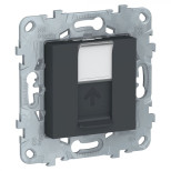 Розетка Schneider Electric Unica New RJ-45 кат. 5е, антрацит