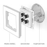 Акустическая розетка Werkel х4 черный матовый WL08-AUDIOx4 4690389063725