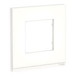 Рамка Schneider Electric Unica Pure на 1 пост, матовое стекло/белый