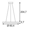 Подвесной светодиодный светильник SLV Led Panel Round 1001348