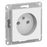 Розетка силовая Schneider Electric Atlas Design без заземления, белая