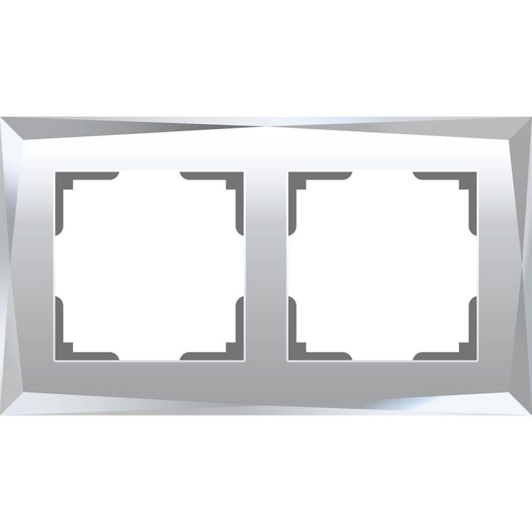 Рамка Werkel Diamant на 2 поста зеркальный WL08-Frame-02 4690389143823