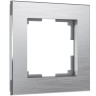 Рамка из металла на 1 пост Аluminium алюминий W0011706