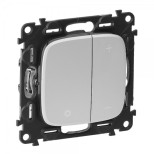 Светорегулятор Legrand Valena Allure кнопочный 400 Вт, жемчуг 752062+752089