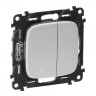 Светорегулятор Legrand Valena Allure кнопочный 400 Вт, жемчуг 752062+752089