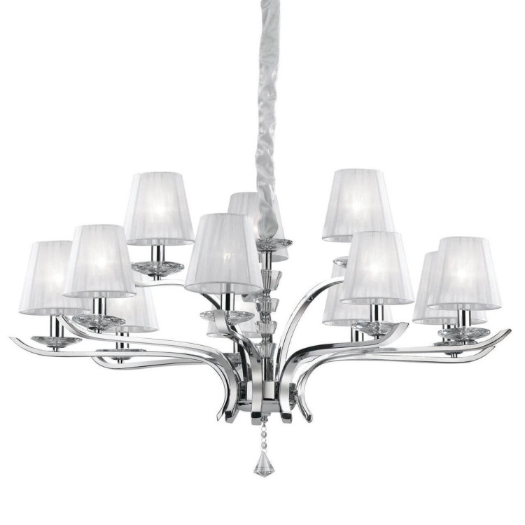Подвесная люстра Ideal Lux Pegaso SP12 Bianco 066431 Подвесная люстра Ideal Lux Pegaso SP12 Bianco 066431