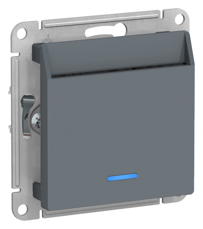 Выключатель для гостиниц Schneider Electric Atlas Design с подсветкой, грифель