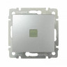 Выключатель одноклавишный Legrand Valena Classic с подсветкой, алюминий 770110