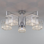 Потолочная люстра Eurosvet April 10117/5 хром/прозрачный хрусталь Strotskis
