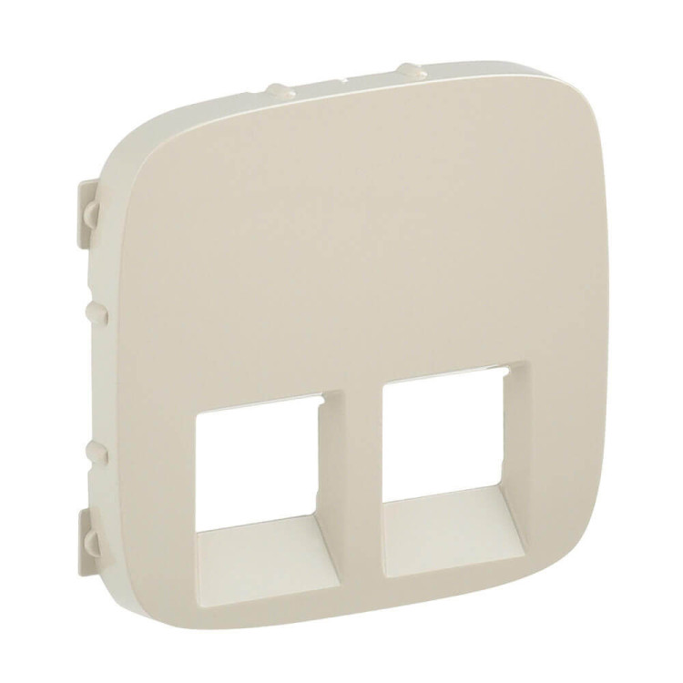 Лицевая панель Legrand Valena Allure для двойных розеток RJ-45 и RJ-11, слоновая кость 755426