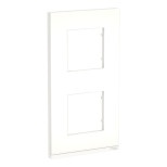Рамка Schneider Electric Unica Pure на 2 поста, В/У, матовое стекло/белый