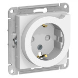 Розетка силовая Schneider Electric Atlas Design с выталкивателем вилки, белая