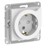Розетка силовая Schneider Electric Atlas Design с выталкивателем вилки, белая