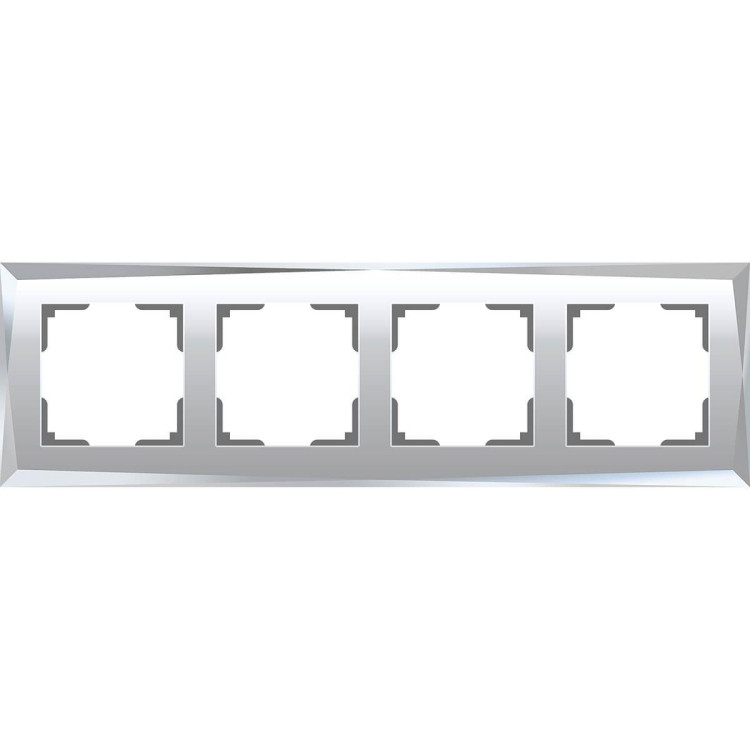 Рамка Werkel Diamant на 4 поста зеркальный WL08-Frame-04 4690389143847