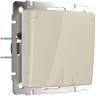 Розетка Werkel с заземлением с защитной крышкой и шторками WL03-SKGSC-01-IP44-ivory 4690389046247