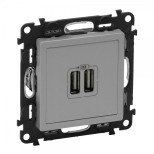 Зарядное устройство Legrand Valena Life алюминий 753612