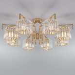 Потолочная люстра Eurosvet April 10117/8 золото/прозрачный хрусталь Strotskis