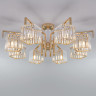 Потолочная люстра Eurosvet April 10117/8 золото/прозрачный хрусталь Strotskis