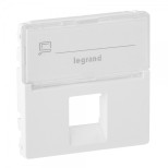 Лицевая панель Legrand Valena Life для розеток RJ-45 с держателем маркировки, белая 755470