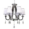 Подвесная люстра Lumina Deco Milesia LDP 8926-6 WT+CHR Подвесная люстра Lumina Deco Milesia LDP 8926-6 WT+CHR