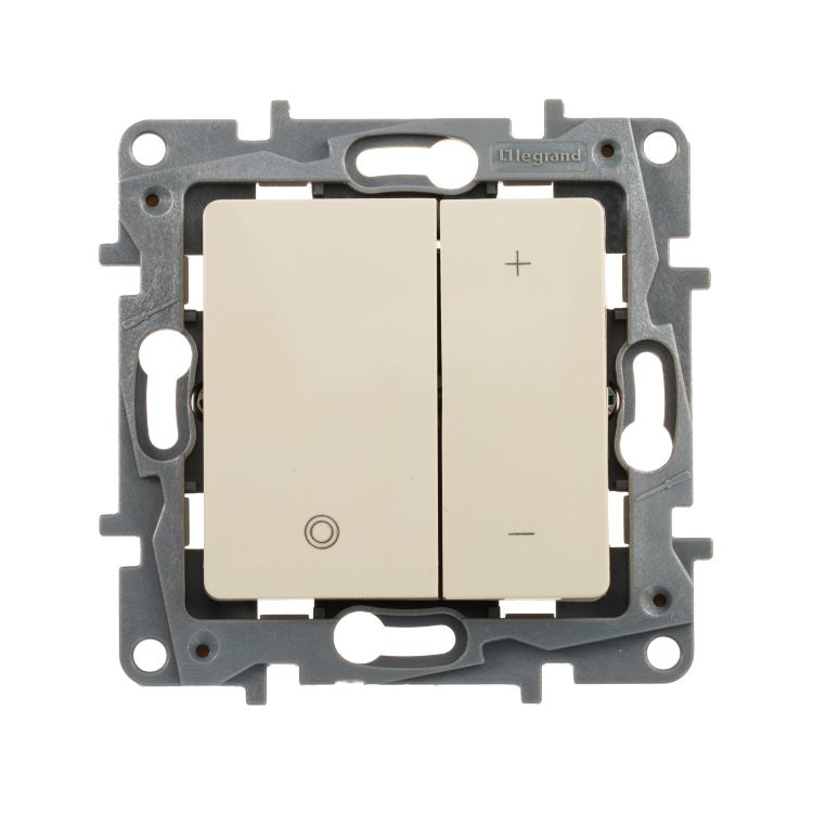 Светорегулятор Legrand Etika кнопочный 400 Вт, слоновая кость 672318