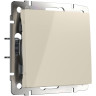 Выключатель Werkel одноклавишный проходной слоновая кость WL03-SW-1G-2W-ivory 4690389046155